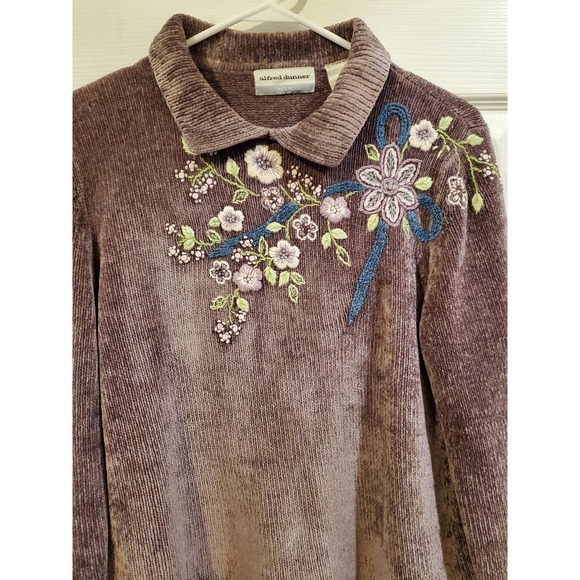 Alfred Dunner Lavender Sweater & Corduroy Pants Set - Petite - Picture 4 of 7